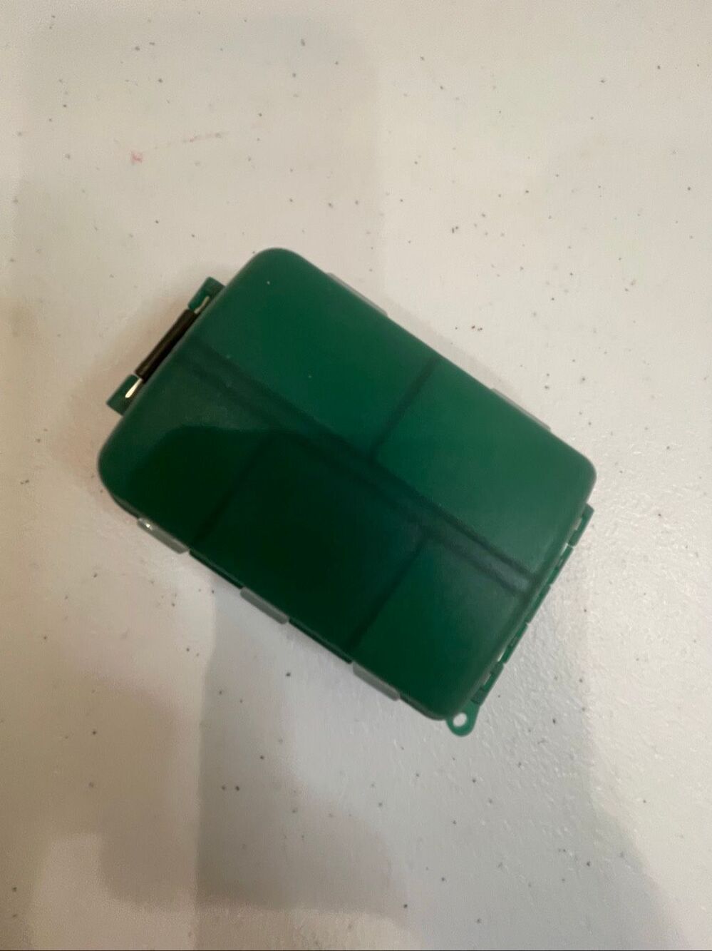 Lot of 6 Green Folding 8 Compartment Travel Pill Organizer Cases New